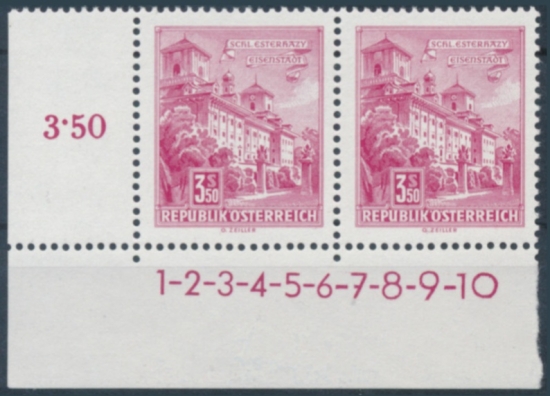 Briefmarke mit Symbolzahl(en)